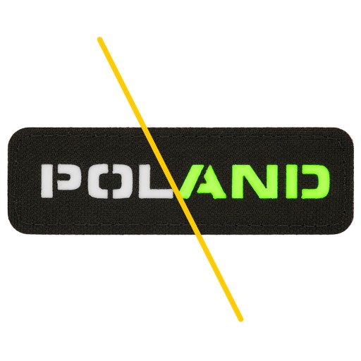 NÁŠAVA FLUOREZENTNÝ ZNAK M-TAC POLAND CORDURA LASEROVÝ REZANÝ 25X80 MM