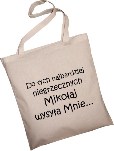 EKO BAVLNANÁ TAŠKA NA RAMENO NÁKUPNÝ VIANOČNÝ DARČEK NA PLEME W11