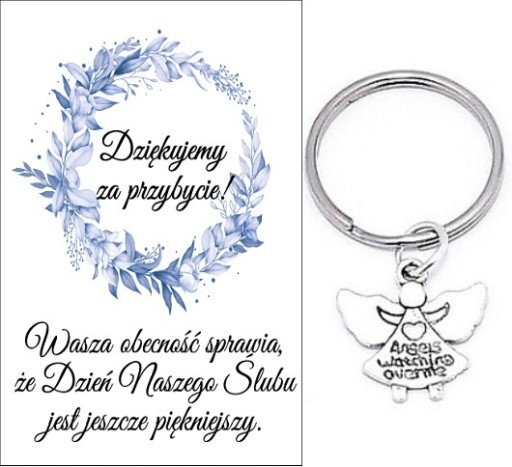 ĎAKUJEME HOSTOM DARČEK SVADOBNÝ ANJEL KĽÚČOVKA SPOMIENKY