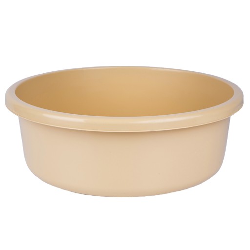 Plastová misa 9 l 36 cm BÉŽOVÁ béžová okrúhla hlboká STRONG ATES MADE IN POLAND