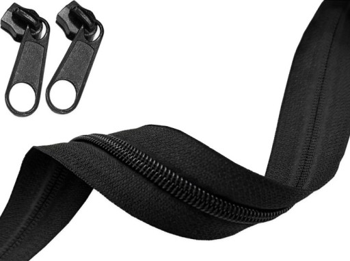 ŠPIRÁLOVÁ PÁSKA NA Zips 5MM ČIERNA - 5MB 10 Zipsov