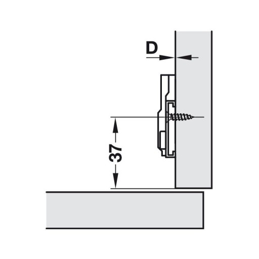 Vedenie METALLA+ HAFELE 0mm excentr