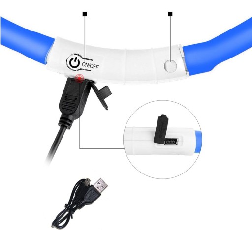 SVIETIACI LED GOLIER PRE PSA NASTAVITEĽNÝ USB 70cm ČERVENÝ