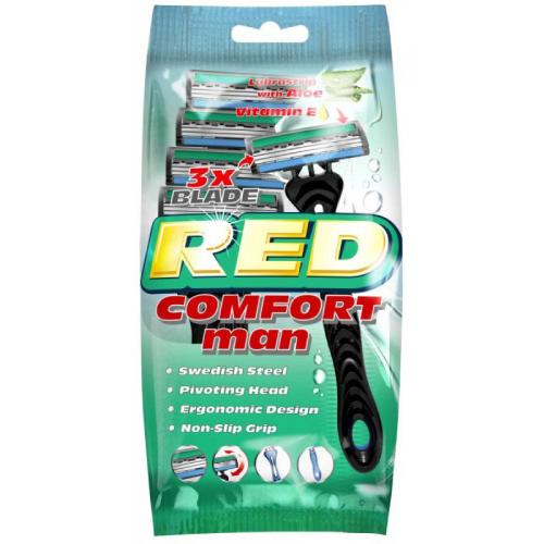 Mattes Red Comfort Man Razor