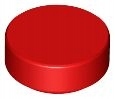 LEGO 1X1 okrúhle HLADKÉ, ČERVENÉ ČÍSLO 98138 3 KS