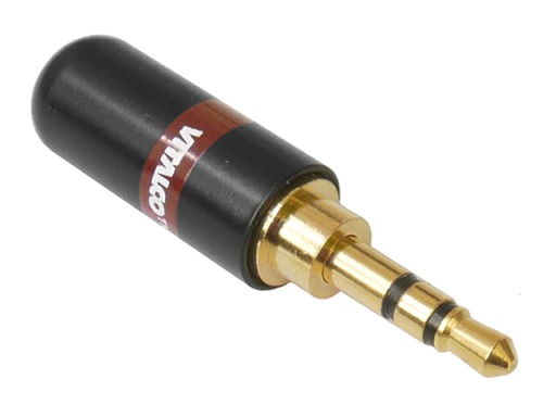 JACK konektor 3,5mm 3P TRS stereo HQ BLACK VITALCO