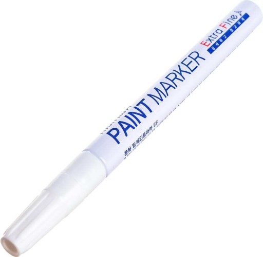Olejový popisovač BIELY 1mm na kov, plast, sklo, gumu, ODOLNÝ popisovač Munhwa