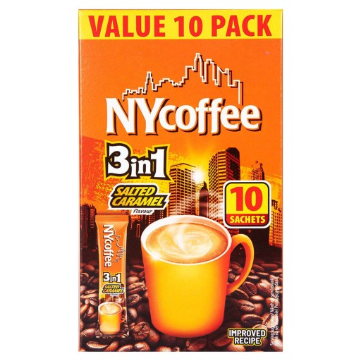 Instantný kávový nápoj 3v1 3v1 slaný karamel NYcoffe 10ks