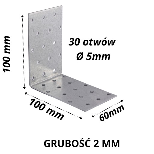 Oceľová uhlová konštrukcia tesárska spojka 100x100x60 mm POZINKOVANÁ