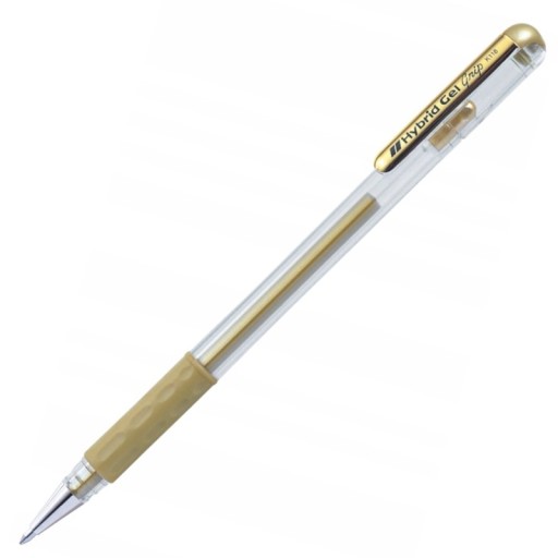 Hybridný gél Pentel Pentel K118 zlatej farby