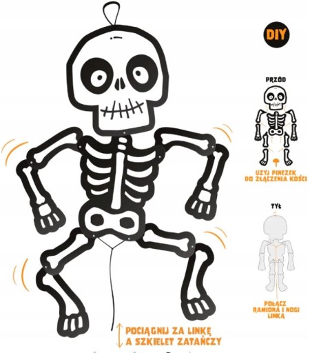 KOSTRA HALLOWEENSKÉ DEKORÁCIE DIY 85cm