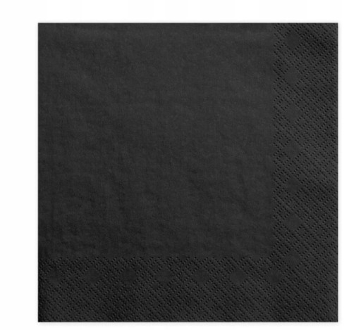 ČIERNA OBRUSKA 2 VRSTVA 24CM 24X24 200 KS.