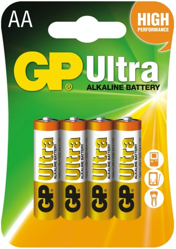 Batérie GP ULTRA ALKALINE LR06 AA 1,5V - 4 ks