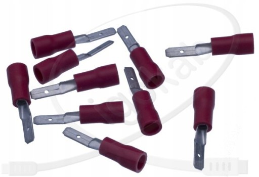 Izolovaný zástrčkový konektor 2,8 mm červený 10 ks (382