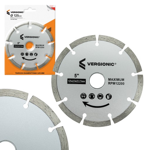 DIAMANTOVÝ DISK NA BETÓN, TEHLY, KAMEŇ, 125 mm