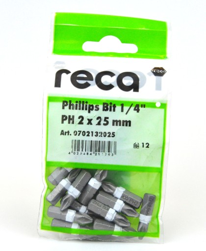 Krížový bit Torx PH 2 x 25 mm RECA 0702132025 Philips PH2