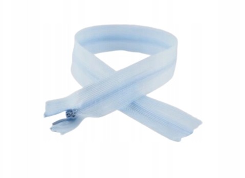 Zips, SAMOSTATNÝ Zips, KRYTÁ ČIPKA 50cm, MODRÁ