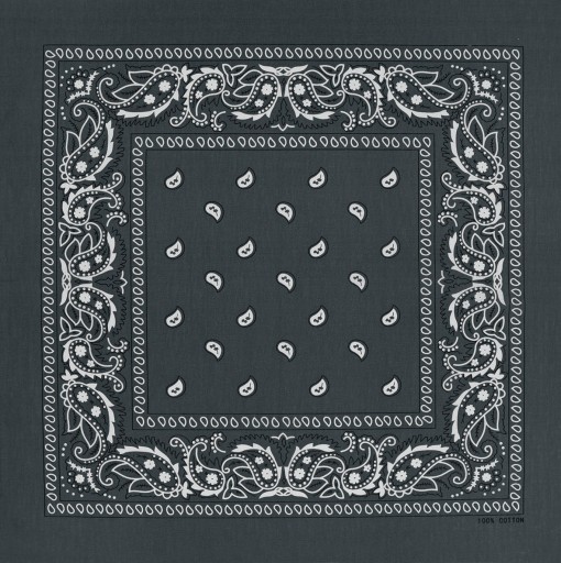 BANDANA BANDAM BANDAMA ŠÁLKA PAISLEY, SIVÁ
