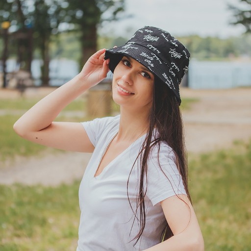 BUCKET HAT obojstranná čiapka s nápisom