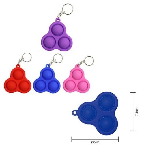 SENSORY TOY PUSH BUBBLE POP IT KEYRING