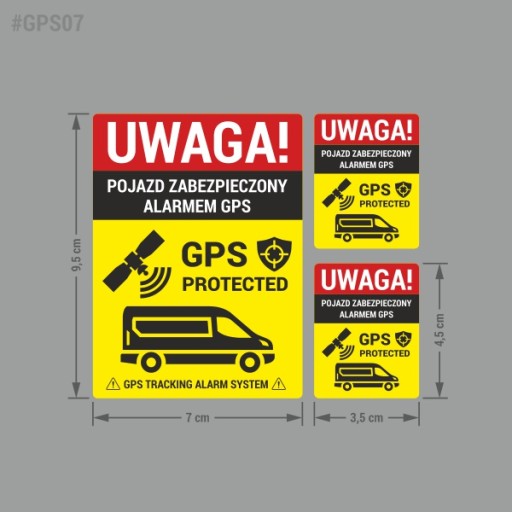 Informačná nálepka - Vozidlo chránené alarmom GPS