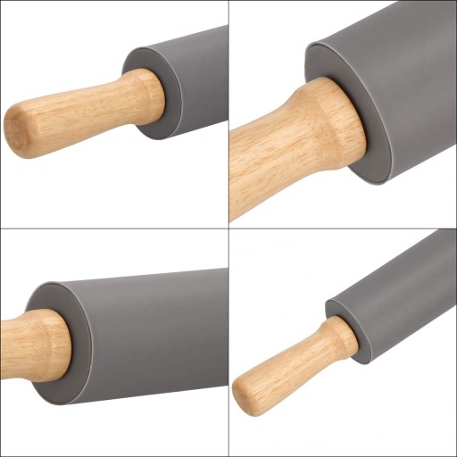 SILIKÓNOVÝ VALEC NA PIZZOVÉ CESTO OTOČNÝ VEĽKÝ KUCHYŇSKÝ VALEC XXL 38cm