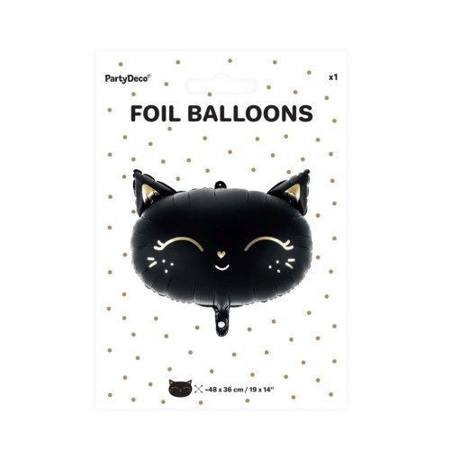 Fóliový balón CAT KOTEK čierny 48 cm na HEL