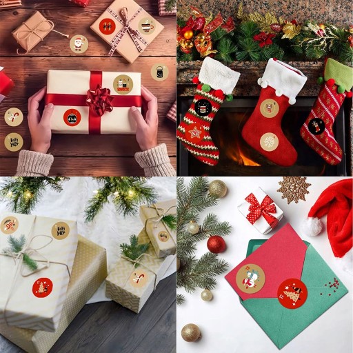 NÁLEPKY NA ADVENTNÝ KALENDÁR NA VIANOČNÝ ADVENTNÝ KALENDÁR 24 ks