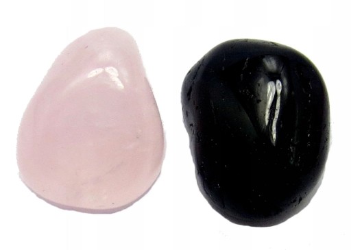 Sada kameňov z čierneho turmalínu Rose Quartz
