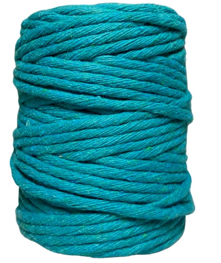 Macrame bavlnená šnúrka 5mm 50m morská zelená
