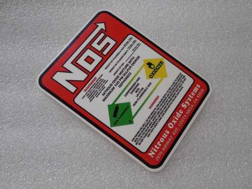 NÁLEPKA NOS NITRO OXIDE SYSTEMS 7,2 x 9,5 cm