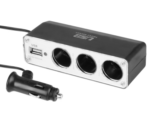 TROJITÝ ZAPAĽOVAČ CIgariet 12/24V S USB PRE AUTOBUS TIR