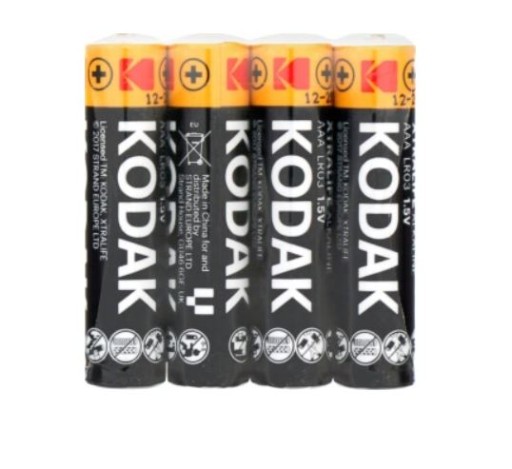 KODAK XTRALIFE LR03 ALKALICKÉ BATÉRIE 4x AAA 1050mAh