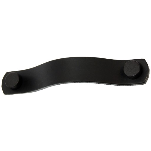 Kožená ÚCHYTKA na nábytkové skrinky Úchytka Úchytka KNOB - Čierny odtieň 160 mm
