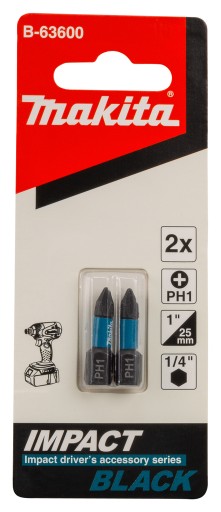 2 KS NÁRAZOVÉ HROTY PH1 25 mm B-63600 MAKITA
