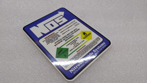 NÁLEPKA NOS NITRO OXIDE SYSTEMS 7,2 x 9,5 cm