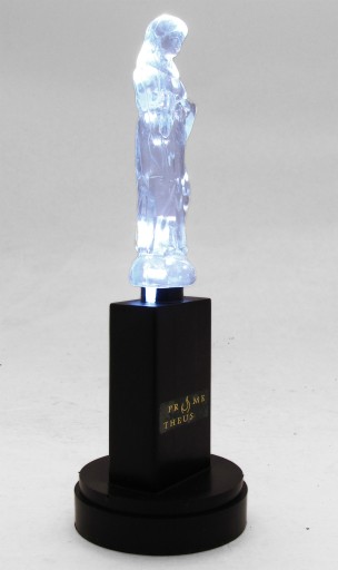 Veľká náplň do sviečok Maryja, LED elektrická sviečka čierna 18cm Maryjka