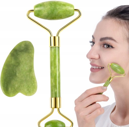 ROLEČOVÝ MASÁŽER JADE KAMEŇ NA TVÁR + GUA SHA