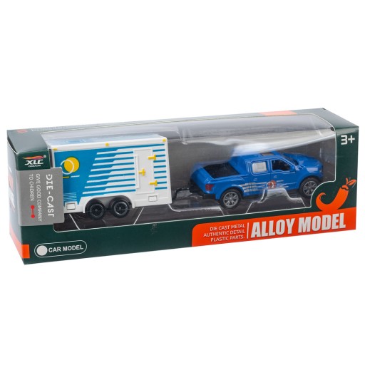 KOVOVÉ TERÉNNE AUTO S CAMPINGOVÝM PRÍVESOM DETSKÉ AUTO