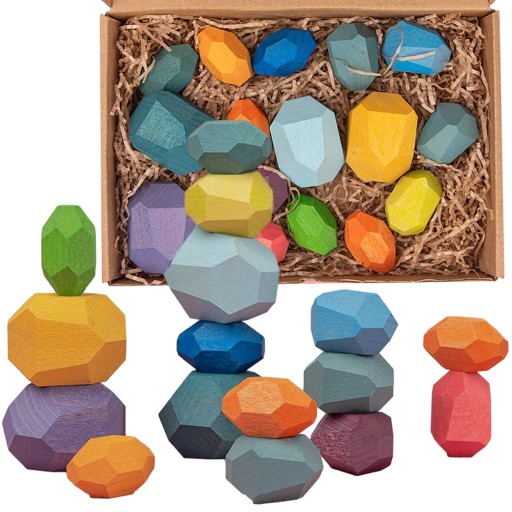 BLOCKS STONES Drevená kreatívna veža Balance