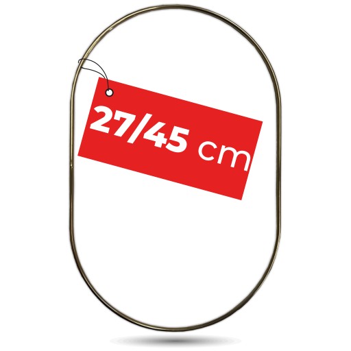 KOVOVÉ KOLESO na makramé 45 cm DREAMCATCHER DREAMCATCHER ELIPSE ZLATÝ LESK