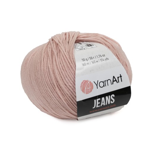 50g priadza, 55% bavlna 45% akryl, YarnArt Jeans svetloružová 83