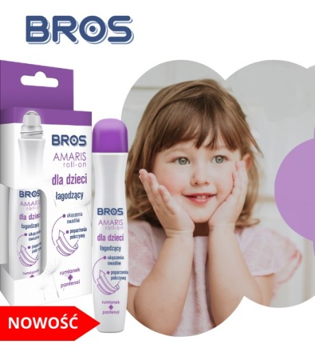 Roll-on upokojujúce uštipnutie komárom a osou pre deti Bros AMARIS - 15ml