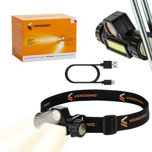 COB HLAVOVÁ LAMPA 4v1 VODODOLNÁ HLAVOVÁ LAMPA S MAGNETOM SILNÝM