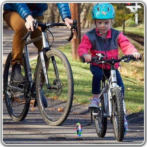 BOČNÉ GUMOVÉ BICYKLE 12-20' LED ŽIARENÉ FAREBNÉ UNIVERZÁLNE
