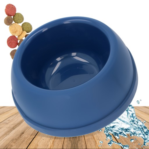 Plastová miska pre psov L, 1,3L, námornícka modrá, priem 24,5 cm,