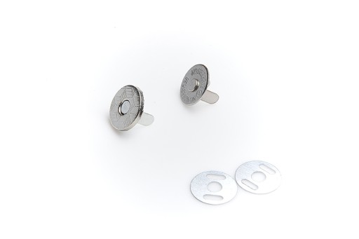 Magnetická spona 14 mm strieborná 10 ks