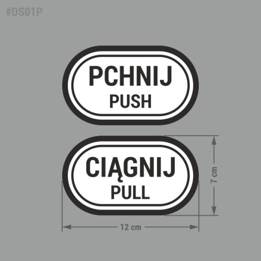 Push Pull - Push Pull - samolepky 7x12