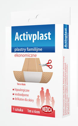 Activplast family obväzové náplasti Economical 1 m x 6 cm 1 ks.