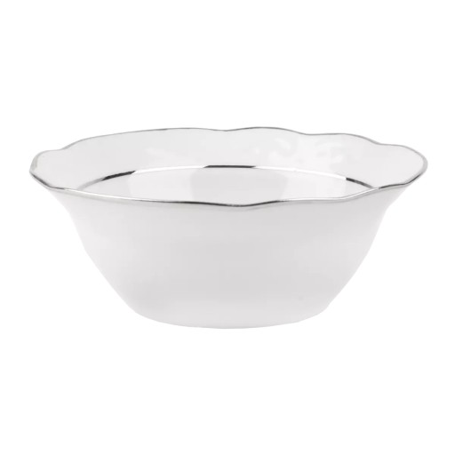 Porcelánová miska na šalát IRENA, platinový remienok, 14 cm